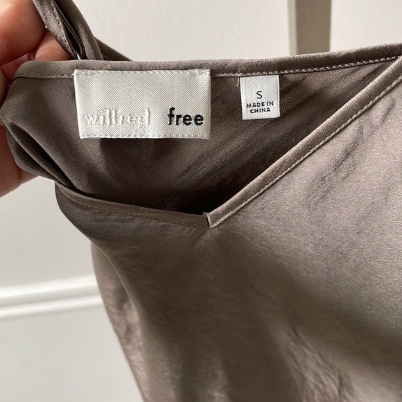 Wilfred Free Christine slip dress in Taupe sz S - Picture 3 of 7